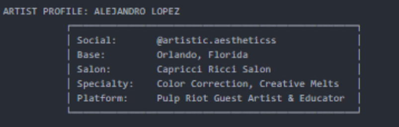 artist snapshot